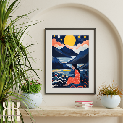 Celestial Wall Art Moon and Stars Art Prints - 3