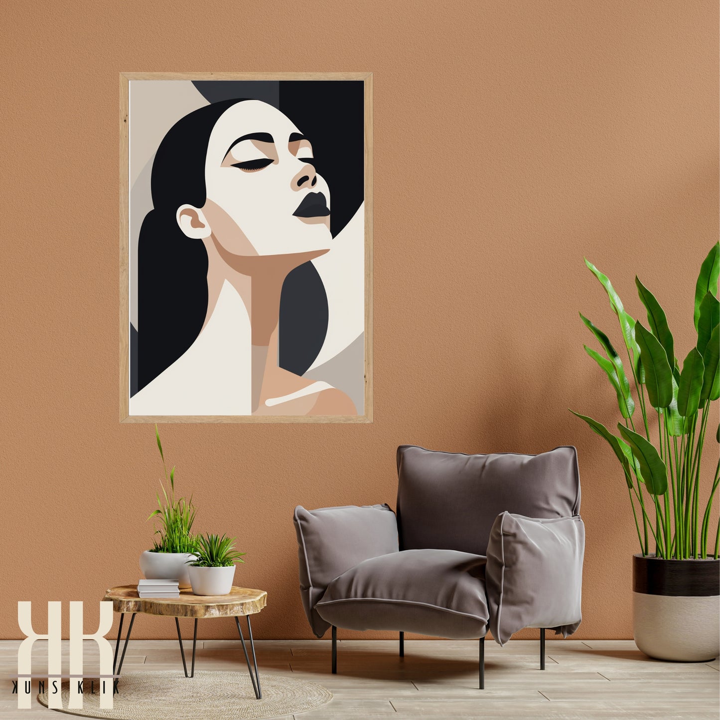 Chic Minimalist Abstract Female Wall Art - 3