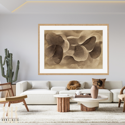 Abstract Topographic Line Art – Nature-Inspired Minimalist Print