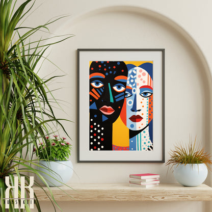 Culturally Inspired Bold Patterned Couple Portrait - 9