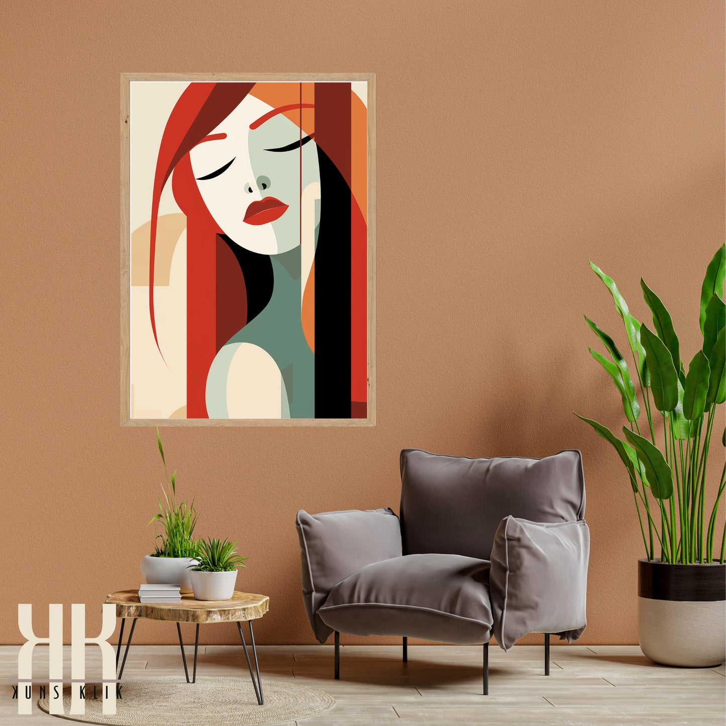 Chic Minimalist Abstract Female Wall Art - 8