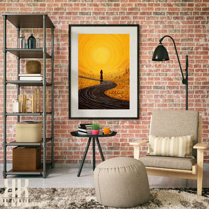 Abstract Landscape with Path Wall Art Print