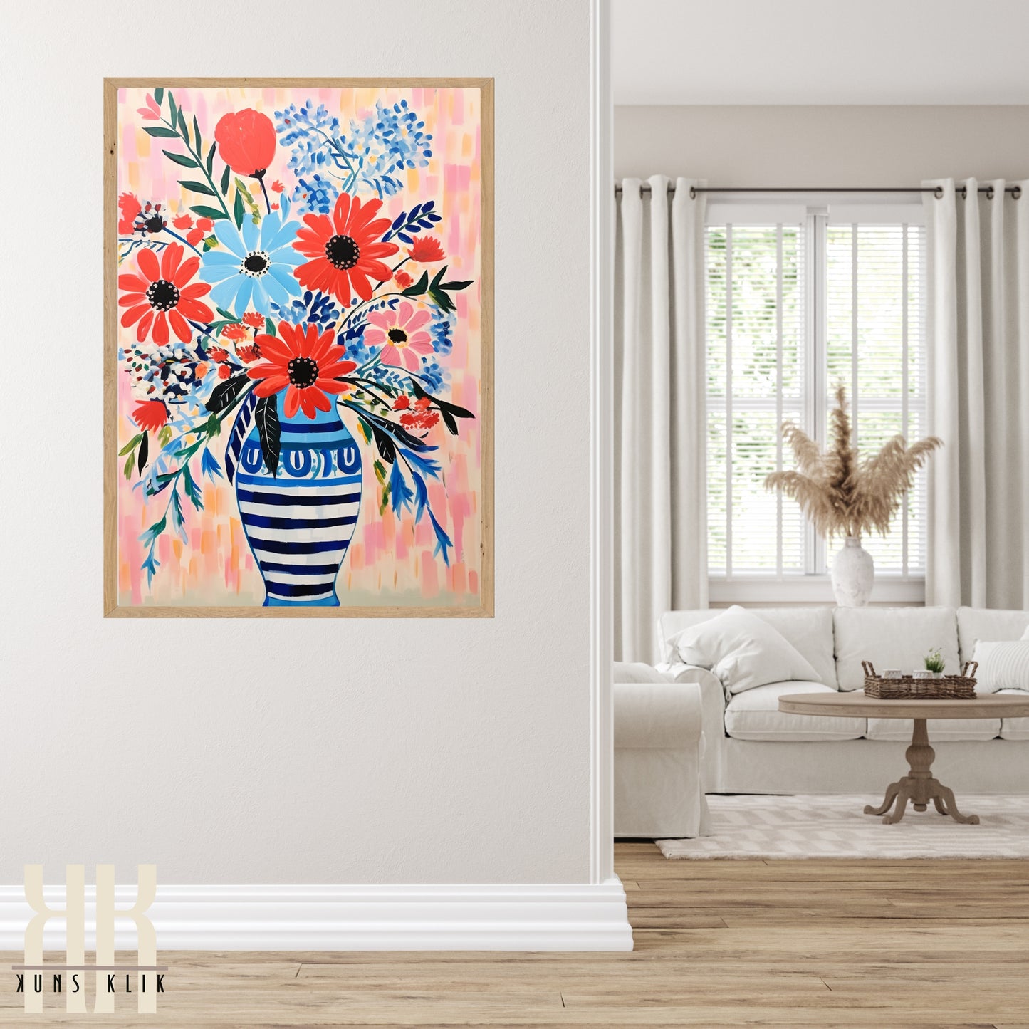 Vibrant Flower Bouquet Contemporary Wall Art - 8