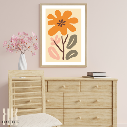 Contemporary Botanical Flat Floral Wall Art - 14