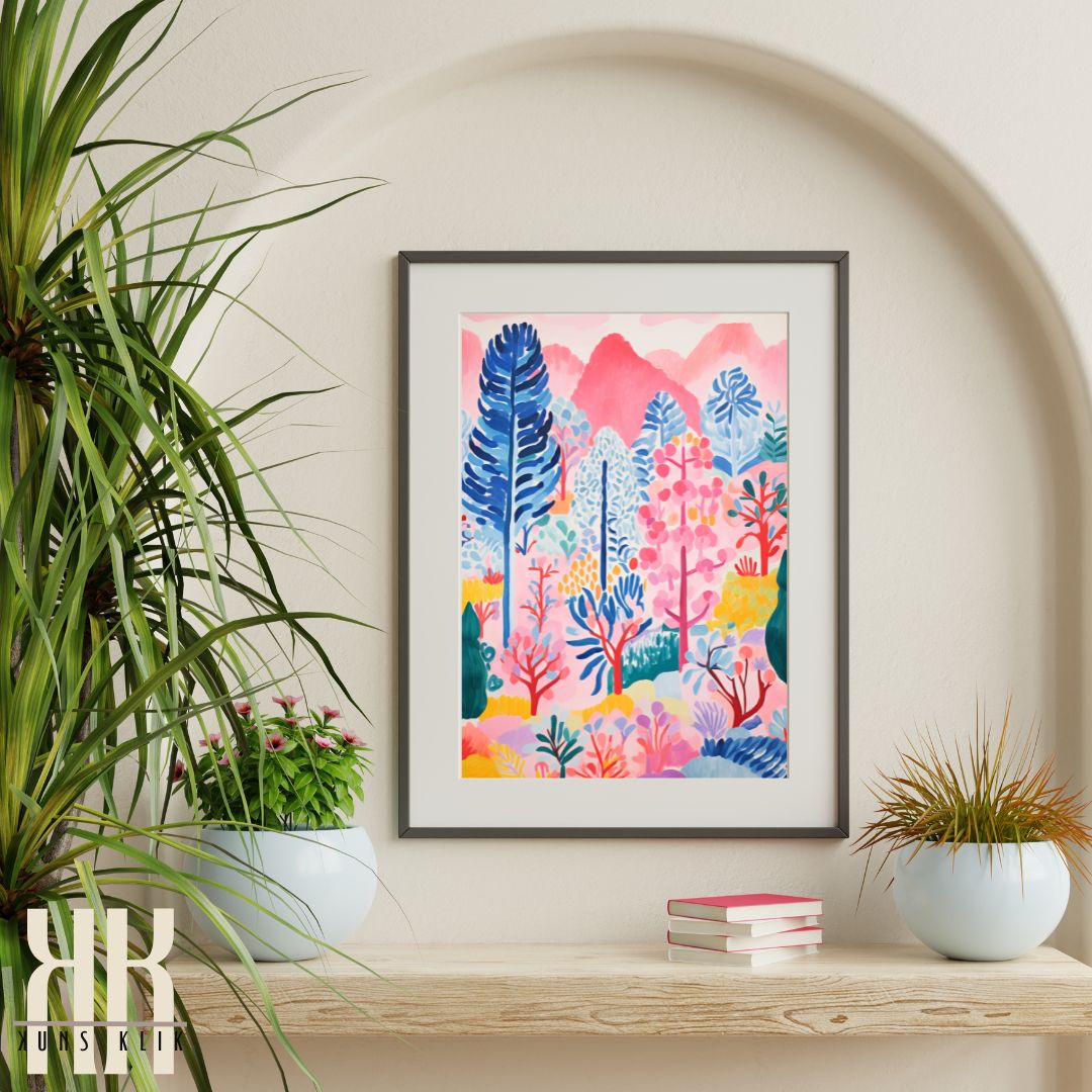 Abstract Forest and Tree Wall Art Print