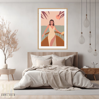 Boho Fashion Woman Art Print - 8