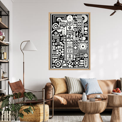 Modern Abstract Circuitry Pattern Art - 12