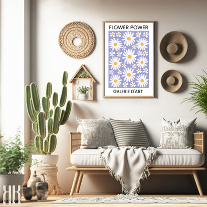 Flower Power Flower Pattern Art Print - 2