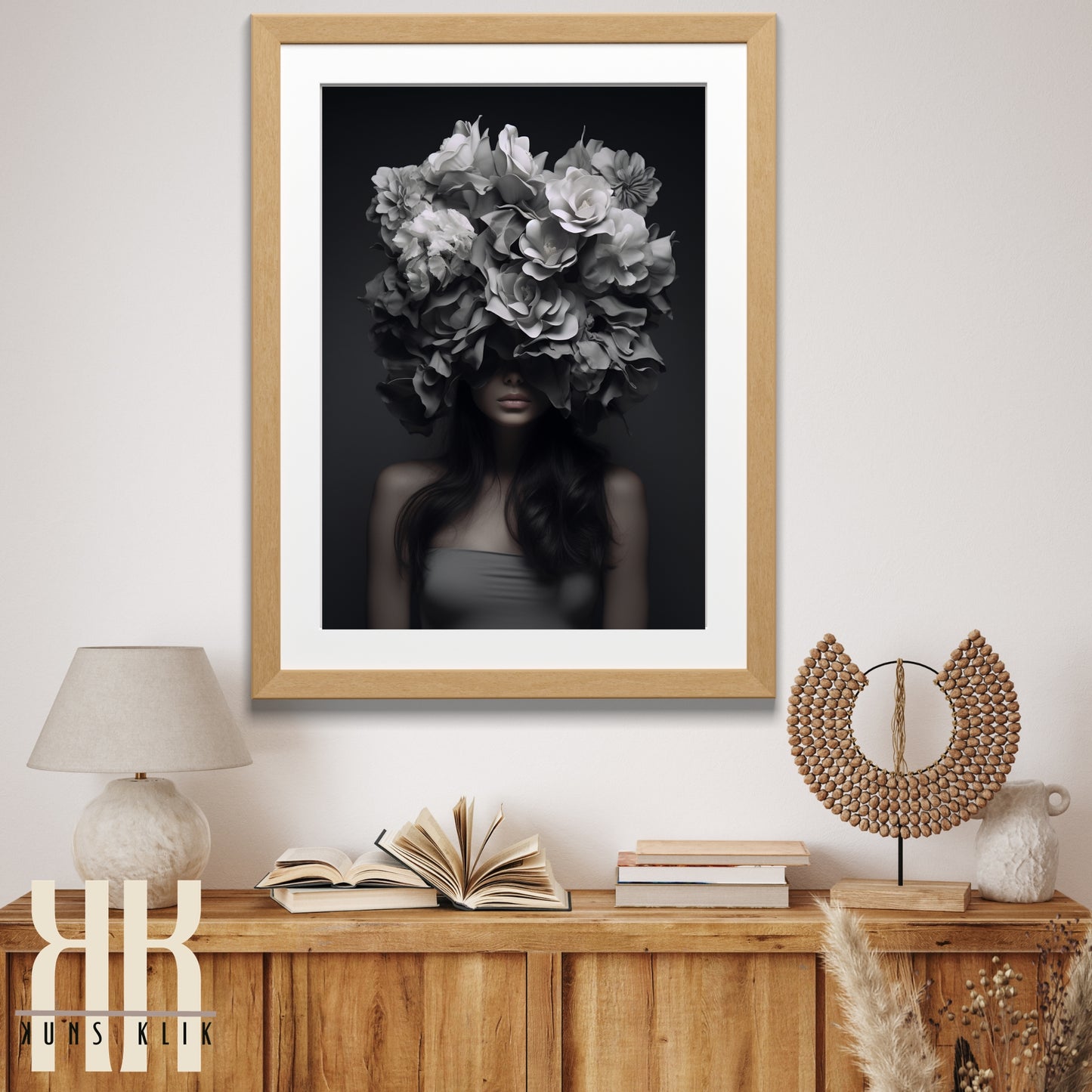 Black and White Floral Fantasy - 11