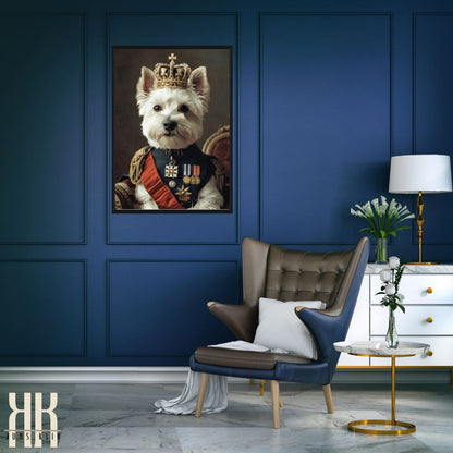 Yorkie Dog Royal Portrait Dressed as Royalty