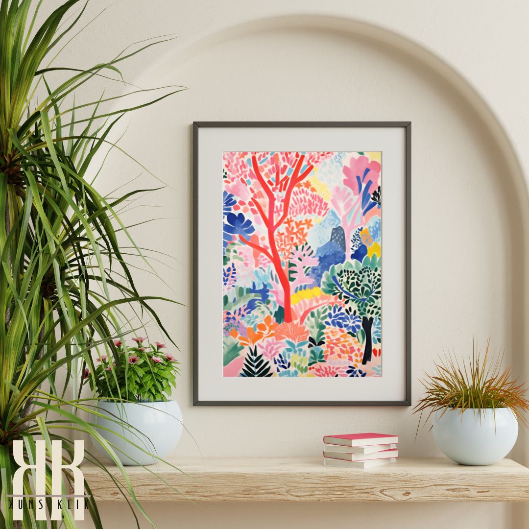 Vibrant Colourful Matisse Abstract Landscape Art Print