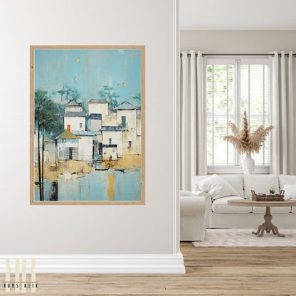 Nautical Theme Coastal Town Artwork - 10