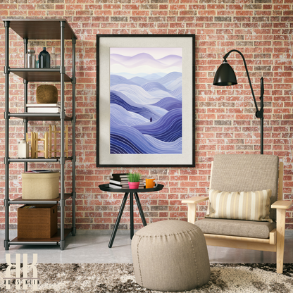 Abstract Flowing Waves Art Prints