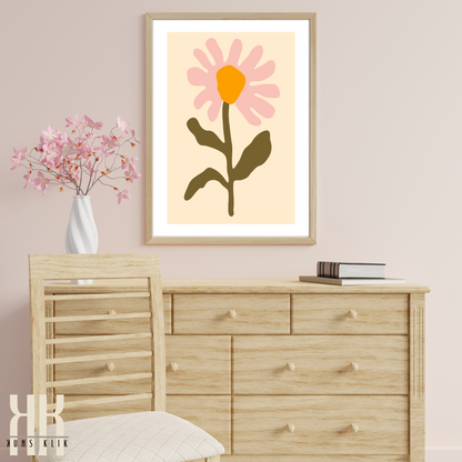 Contemporary Botanical Flat Floral Wall Art - 5