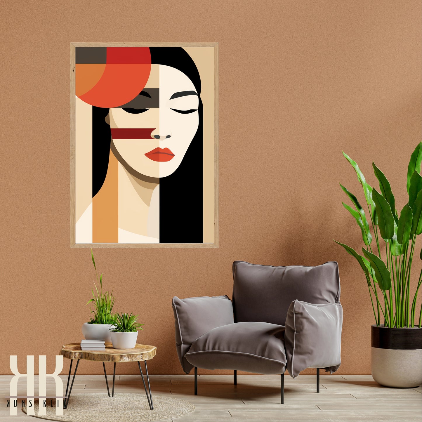 Chic Minimalist Abstract Female Wall Art - 1