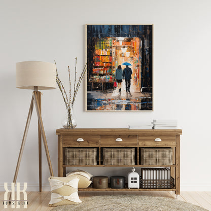 Romantic Couple Urban Cityscape Wall Art - 6