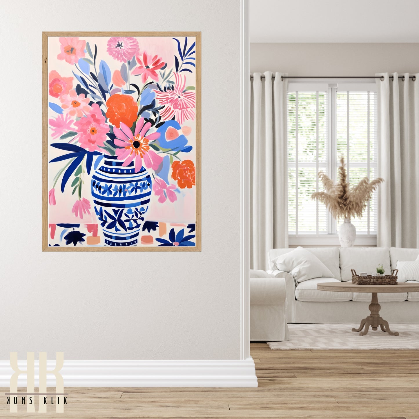 Vibrant Flower Bouquet Contemporary Wall Art - 3