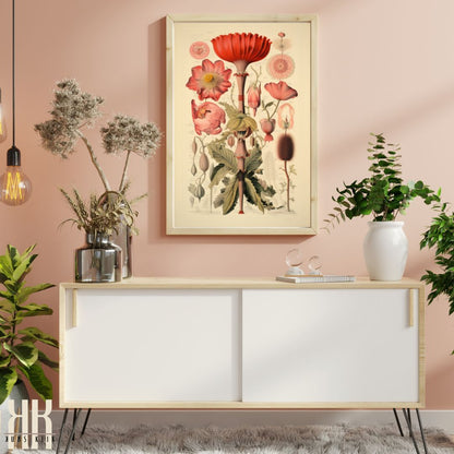 Vintage-Style Flora and Fungi Poster Print