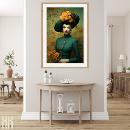 Vintage Elegant Woman Portrait Prints - 7