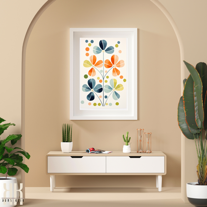 Simple Clean Minimalist Flower Print