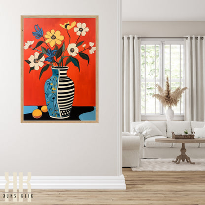 Vibrant Flower Bouquet Contemporary Wall Art - 11