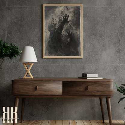 Dark Abstract Goya Inspired Wall Art