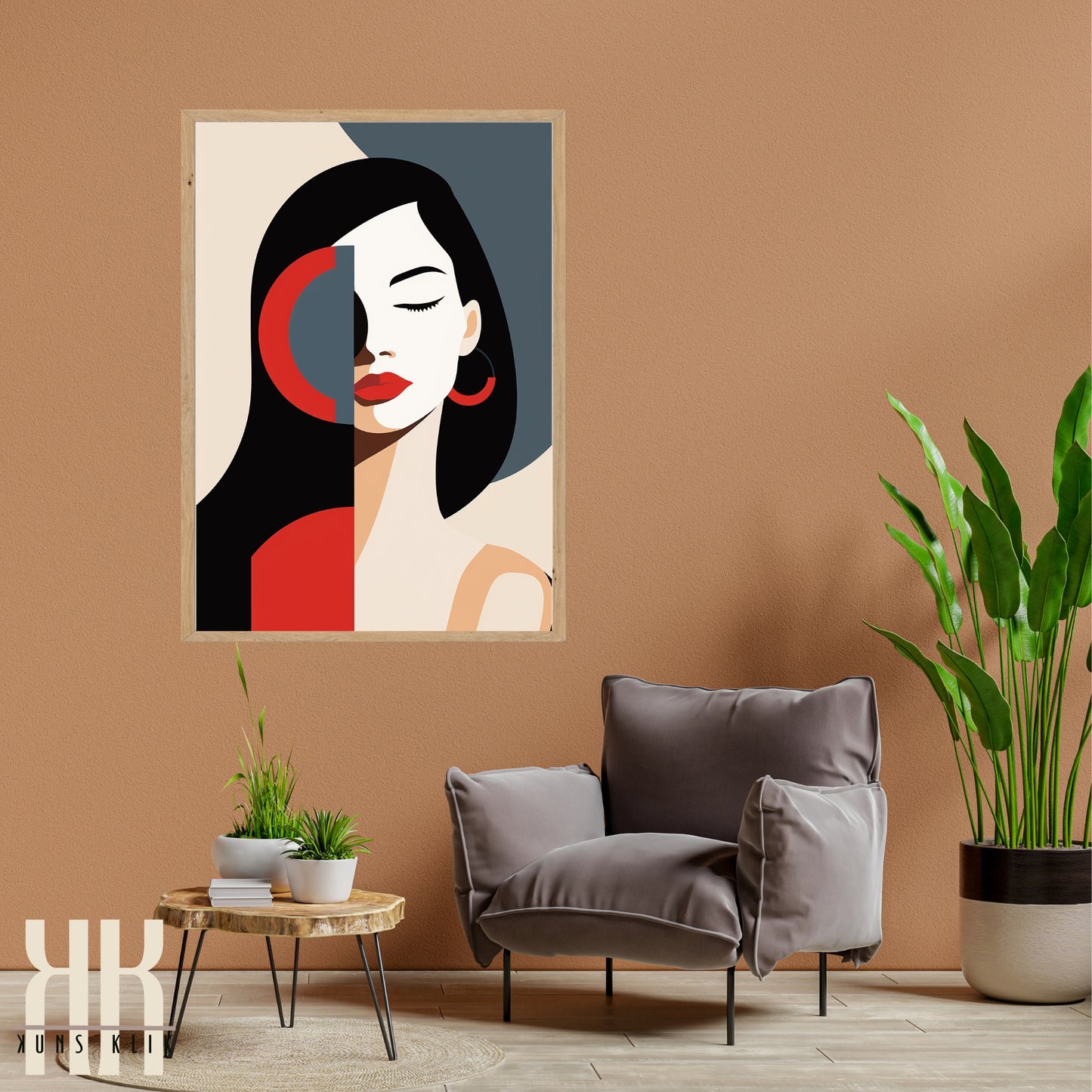 Chic Minimalist Abstract Female Wall Art - 6