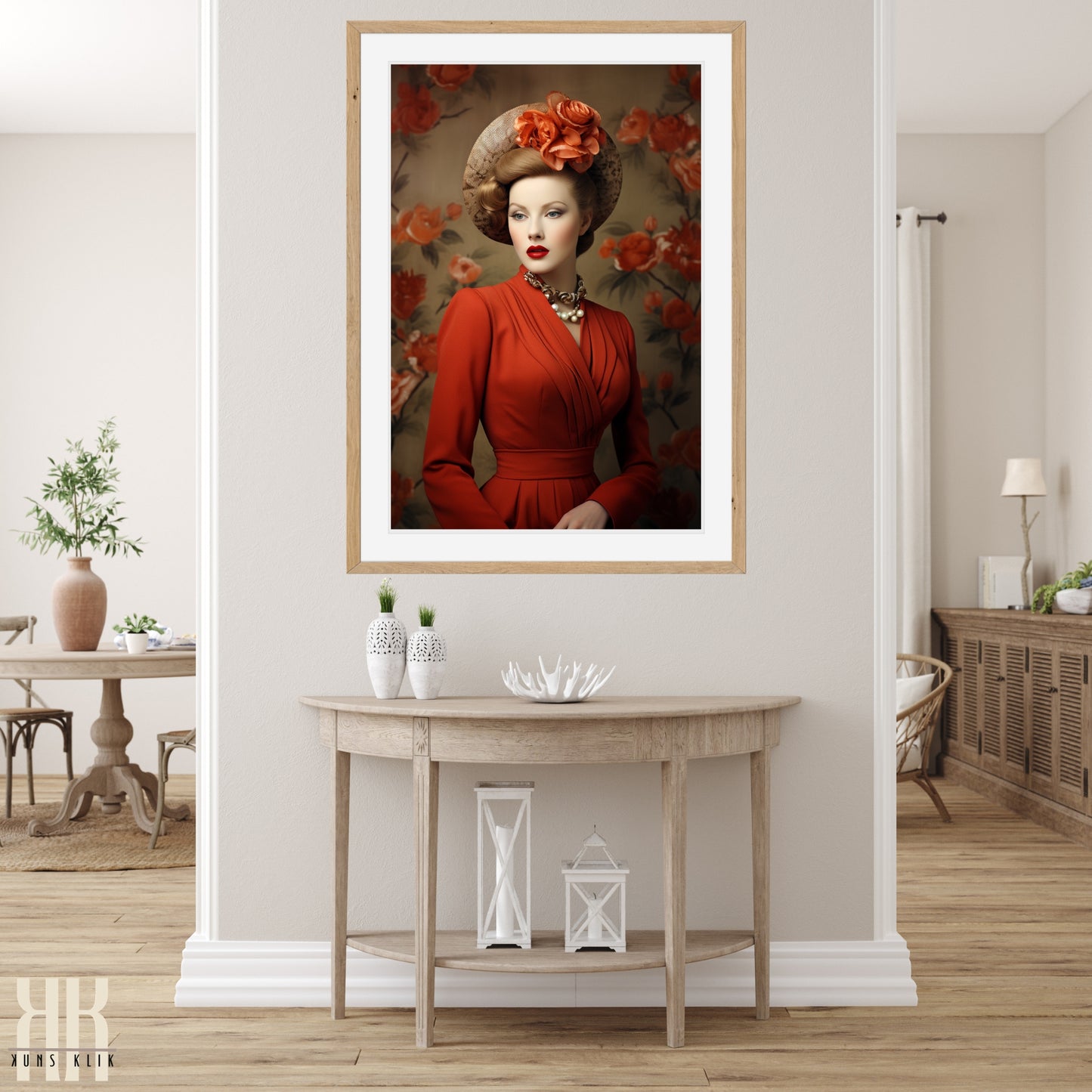 Vintage Elegant Woman Portrait Prints - 6