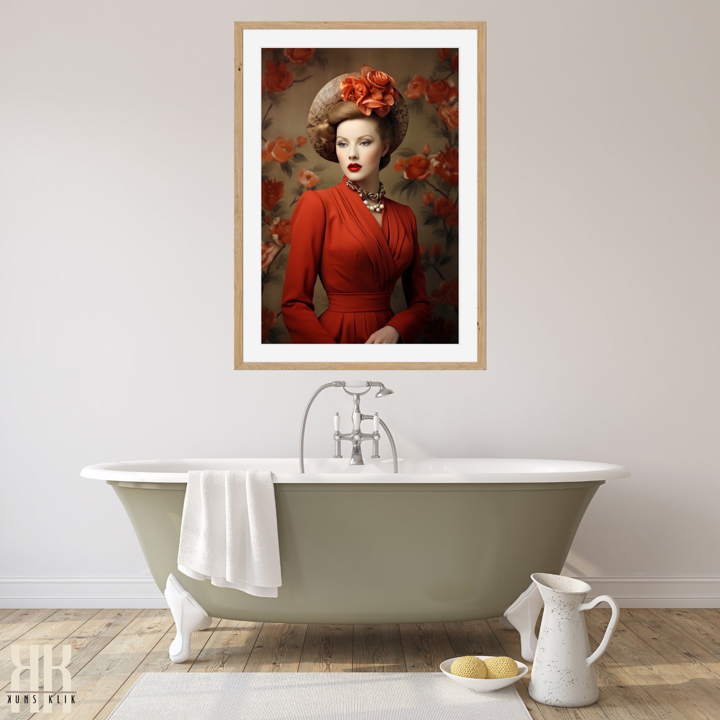 Vintage Elegant Woman Portrait Prints - 6