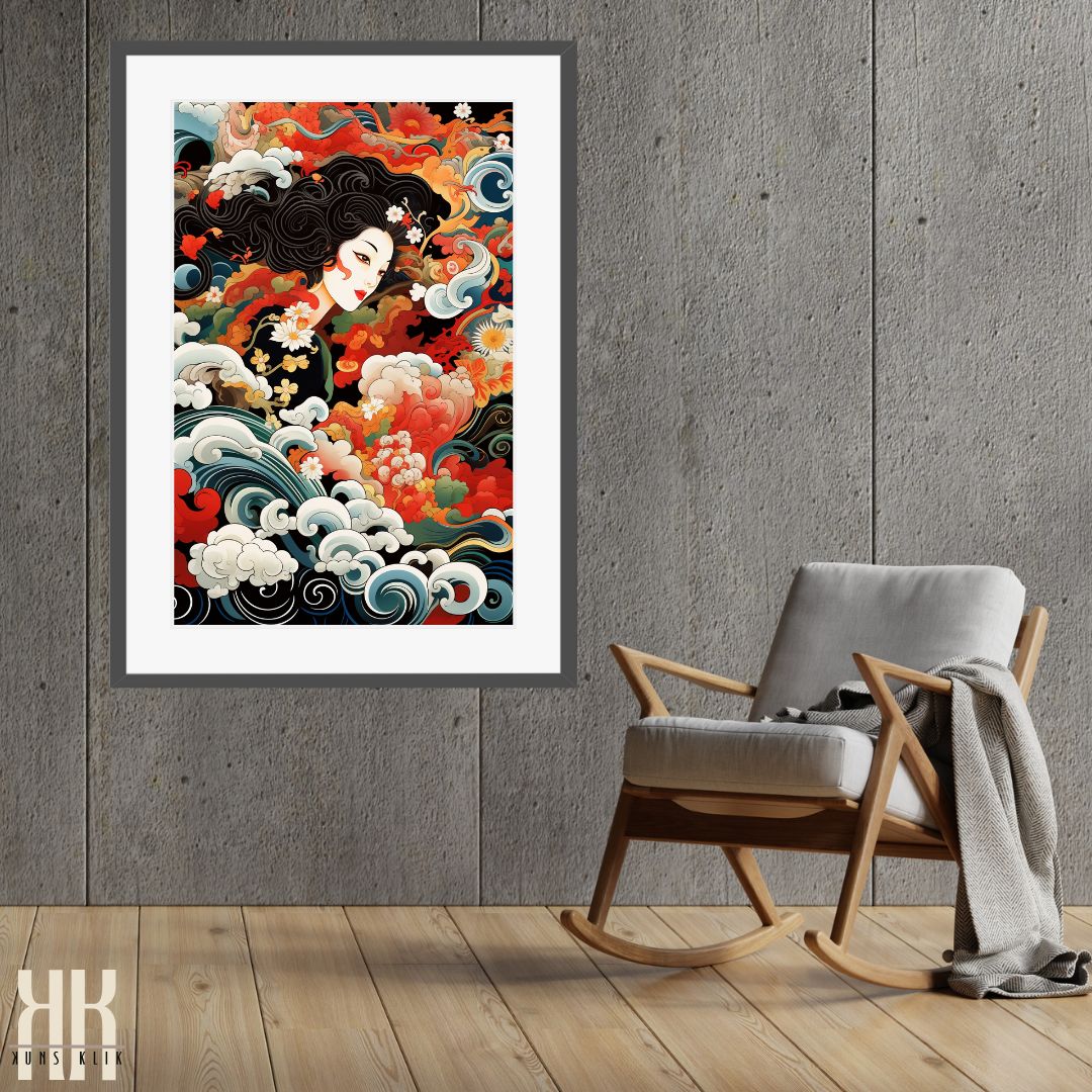 Contemporary Samurai and Geisha Art