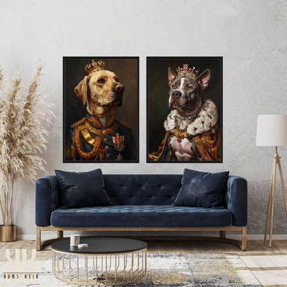 Labrador Dog Royal Portrait Dressed as Royalty