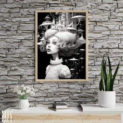 Fantasy Female Surreal Art Print Art