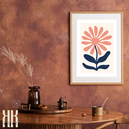 Contemporary Botanical Flat Floral Wall Art - 11