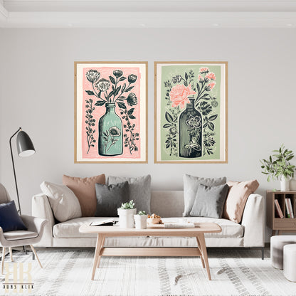 Nature's Imprint Botanical Linocut Wall Art - 15