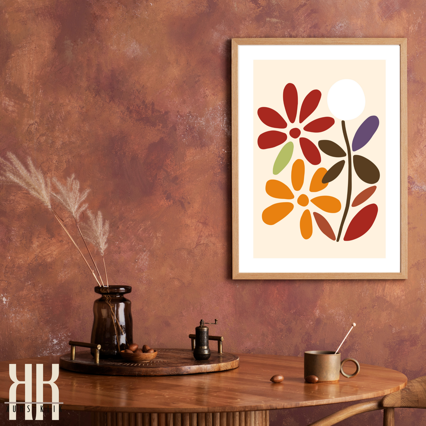 Contemporary Botanical Flat Floral Wall Art - 16