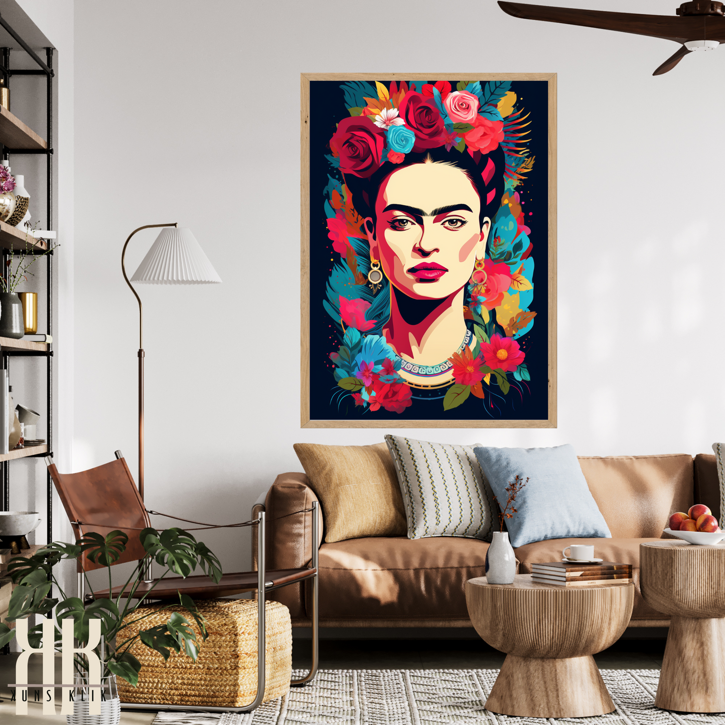 Frida Kahlo Bold Colourful Portrait Wall Art - 5