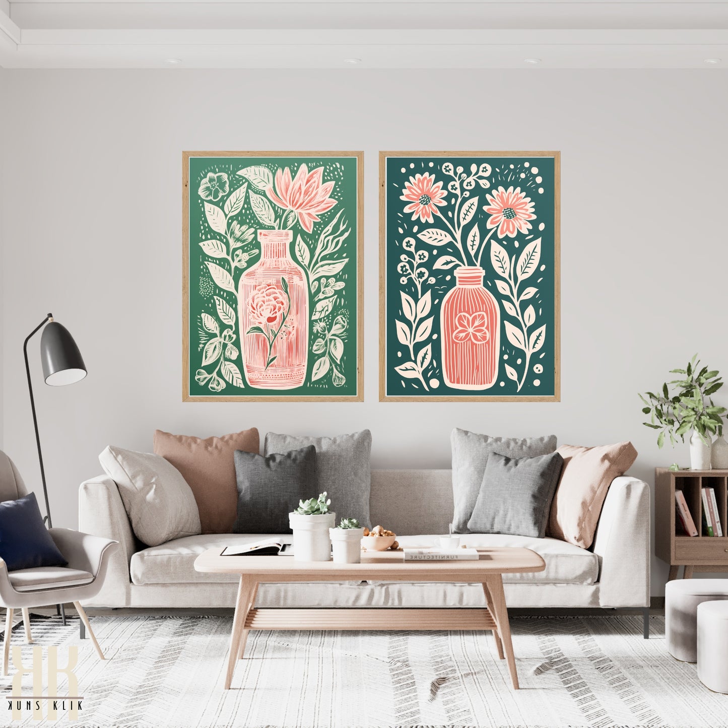 Nature's Imprint Botanical Linocut Wall Art - 12