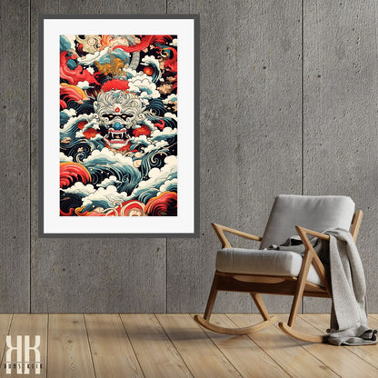 Abstract Japanese Nature Scene Art Print