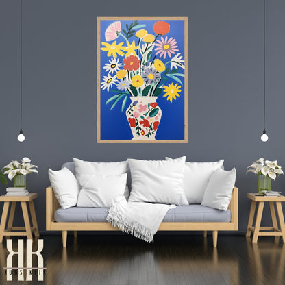 Vibrant Flower Bouquet Contemporary Wall Art - 9