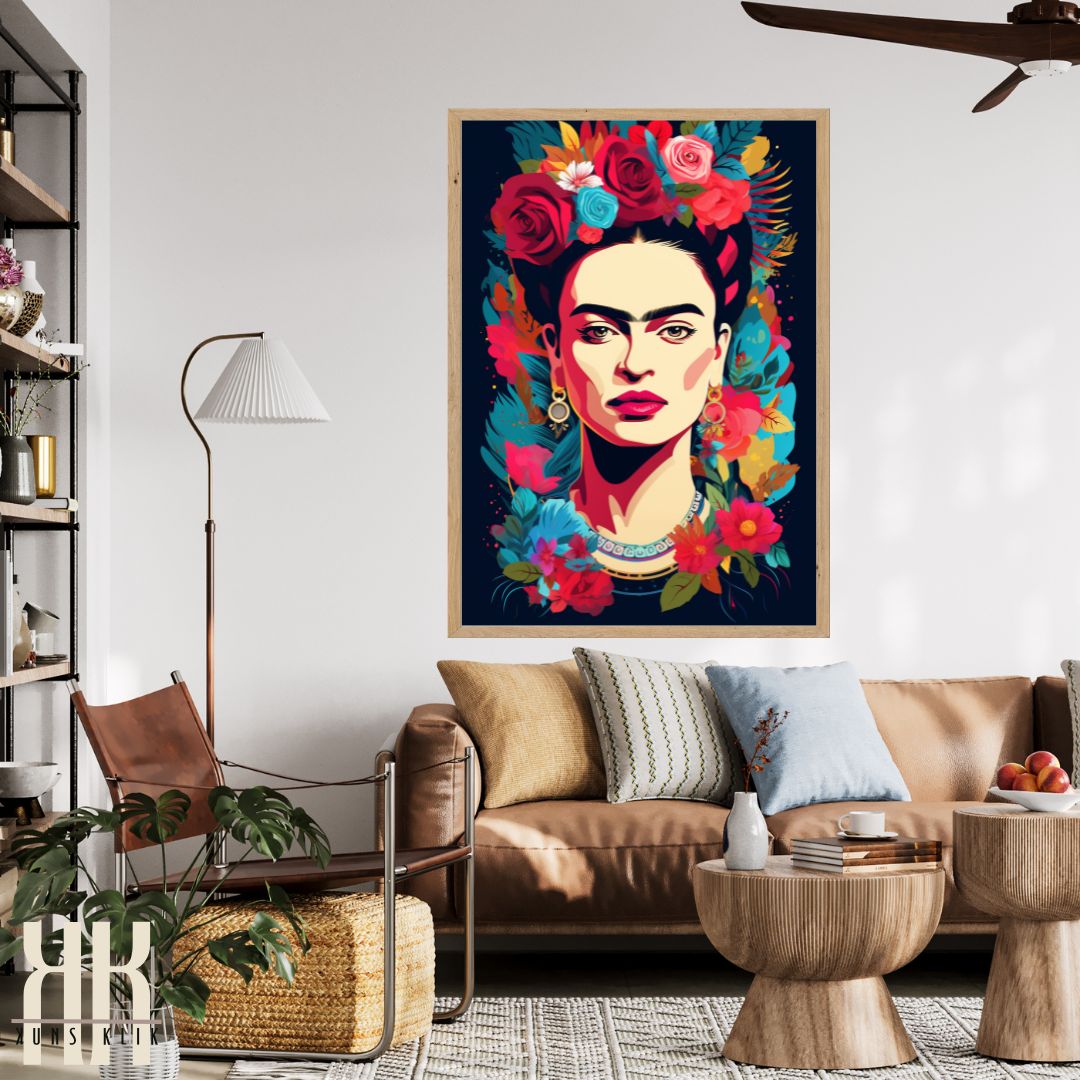 Frida and Florals Wall Art Poster