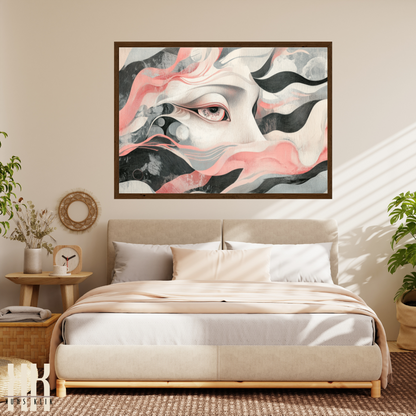 Dreamy Surreal Portrait Art Print - Ethereal Feminine Wall Decor