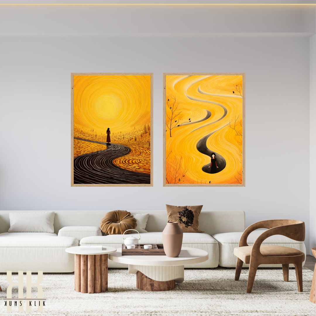 Abstract Landscape with Path Wall Art Print