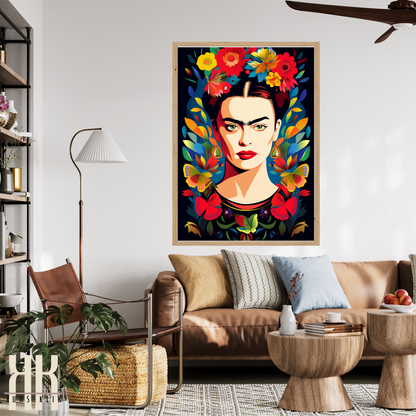 Frida Kahlo Bold Colourful Portrait Wall Art - 6