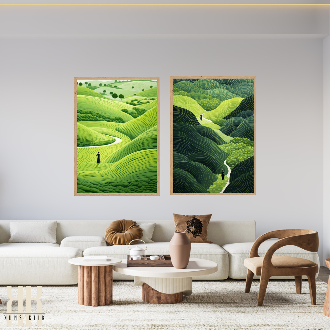 Modern Abstract Green Art