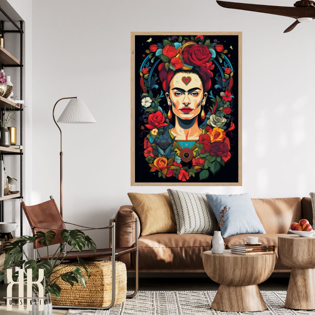 Maximalist Frida Kahlo Portrait Print