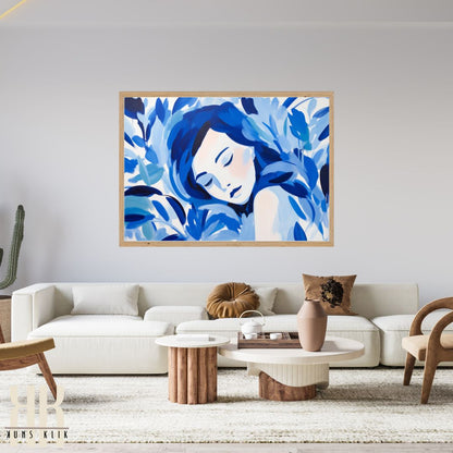 Abstract Blooms in Blue Art Work