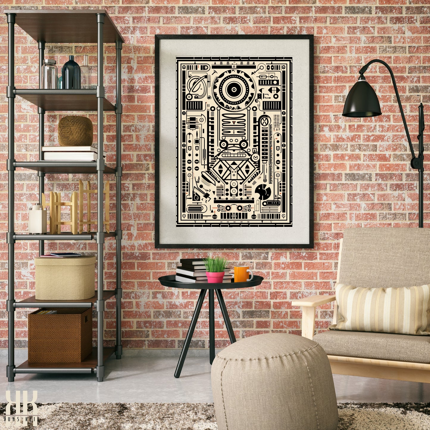 Modern Abstract Circuitry Pattern Art - 10