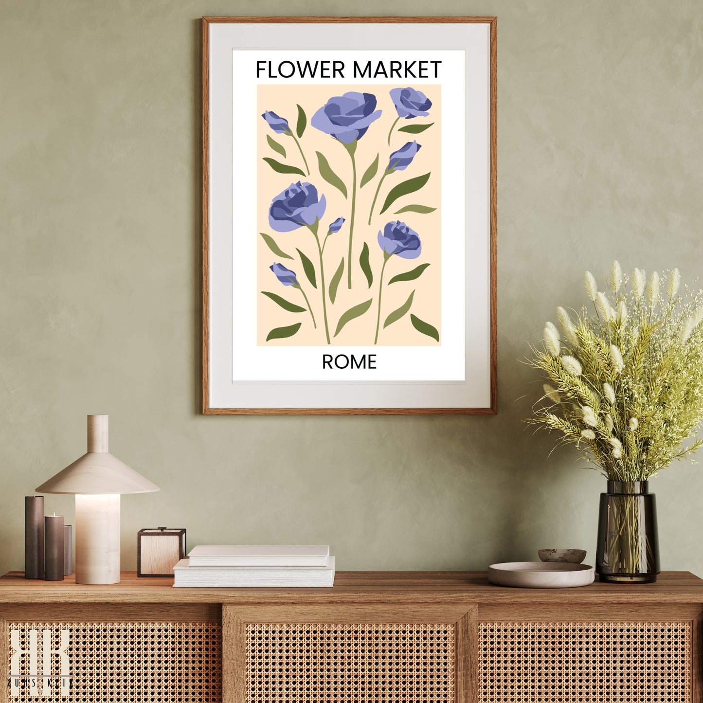 Flower Market Flower Pattern Art Print - 1