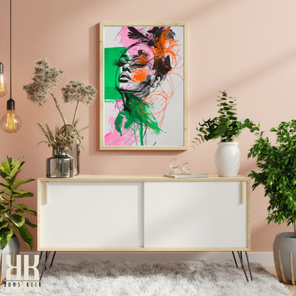 Unique Floral Fashion Illustration Art Print