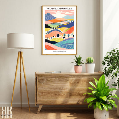 Colourful Contemporary Wall Art Poster - 21